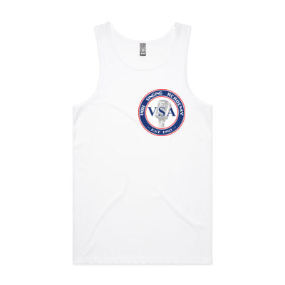 Classic Vox Singing Academy logo on front & back Male singlet. Thumbnail