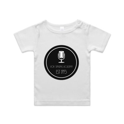 Black Microphone Logo front on cotton uni sex Baby T-shirt. Thumbnail
